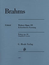 Waltzes, Op. 39 piano sheet music cover